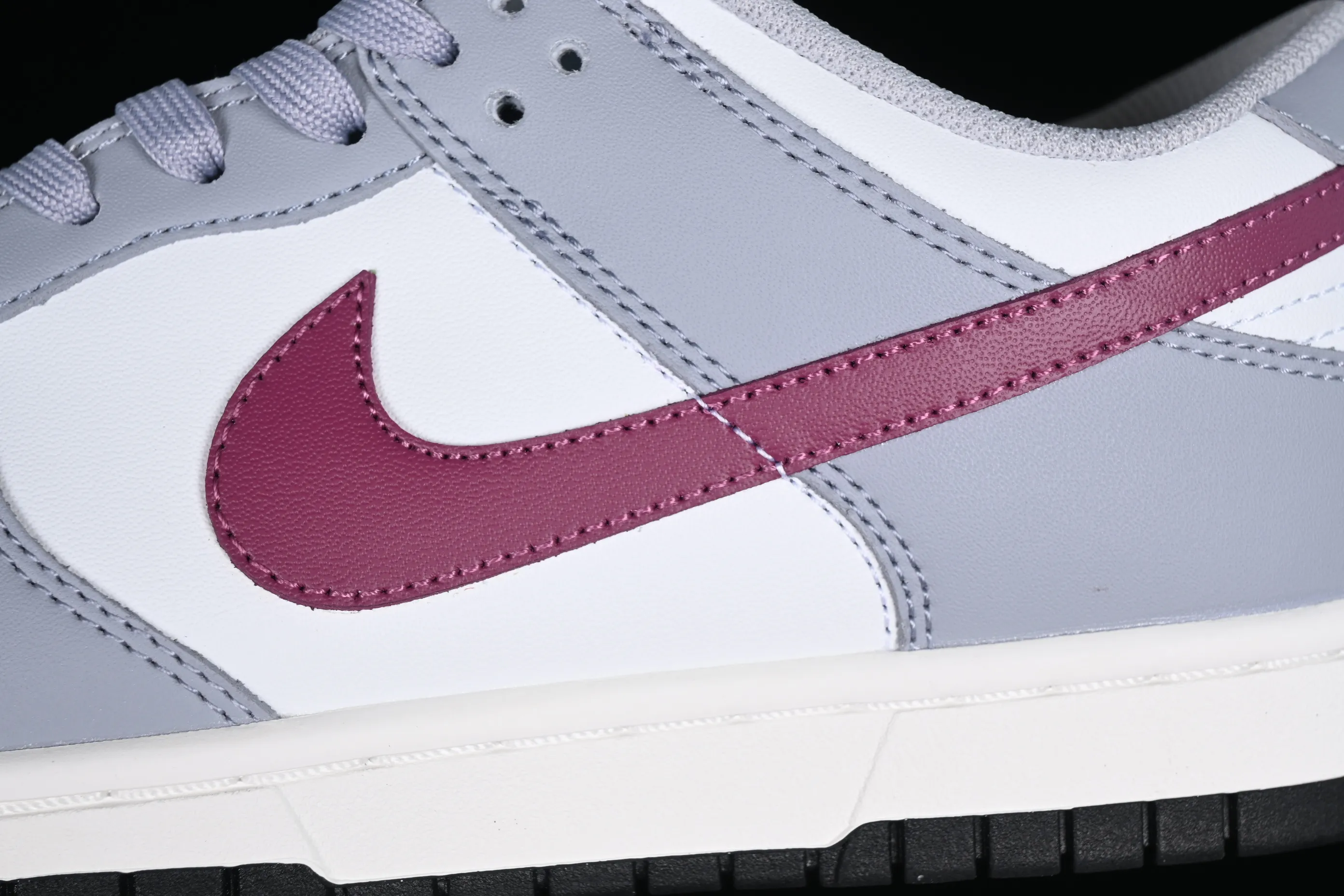 All categories Nk SB Dunk series Nk SB Dunk Low low-top sneakers Nk Dunk Low "Grey White" gray burgundy low-top retro sports and leisure sneakers DD1503-122